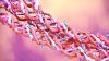 Collagen triple helix molecules.