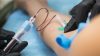 Nurse taking blood samples in hospital