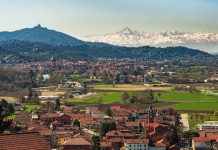 Beautiful aerial view of Turin