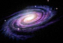 Spiral Galaxy in deep spcae, 3D illustration