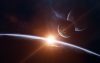 Science fiction space wallpaper, incredibly beautiful planets, galaxies, dark and cold beauty of endless universe. Elements of this image furnished by NASA