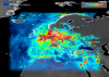 This image is an artistic preview of what Sentinel-4 might reveal once it becomes operational, drawing on actual NO₂ measurements from the Sentinel-5P satellite.
