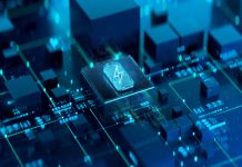 Power efficiency and charging core. Battery ultra fast charging and efficiency concept futuristic background. Futuristic battery icon in world of technological progress and innovation
