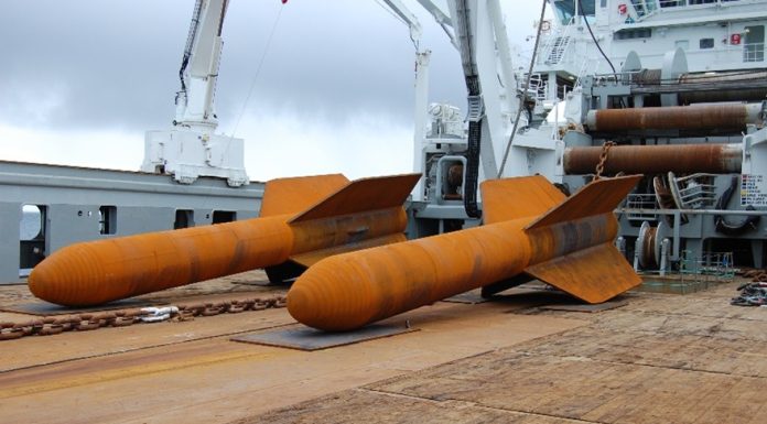 Figure 1. Deep Penetrating Anchors on deck image: ©Deep Sea Anchors AS