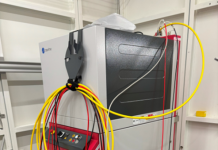 Figure 1. The manufacturing laser system installed at the Swedish Materials Science beamline, PETRA III synchrotron, located in Hamburg, Germany