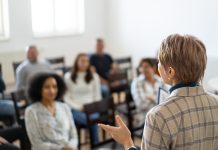 A gathering of people for a meeting