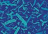 Abstract background depicting probiotics concept. Hand drawn elements and textures.