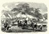 Battle at Sai-Lau Creek, Canton River, China, Second Opium War, Lieutenant Bedford Pim fending off attacking Chinese soldiers