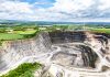 Drone view of Cornelly Quarry in Wales, UK