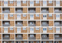A council housing block on Collingwood Estate in London