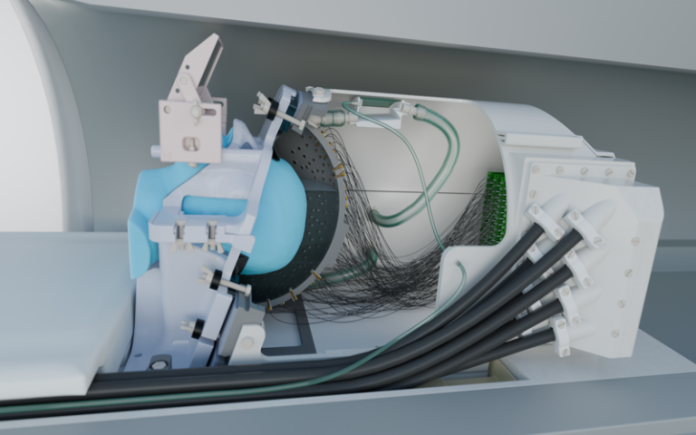 Illustration of new ultrasound device. Credit: Morgan Roberts.