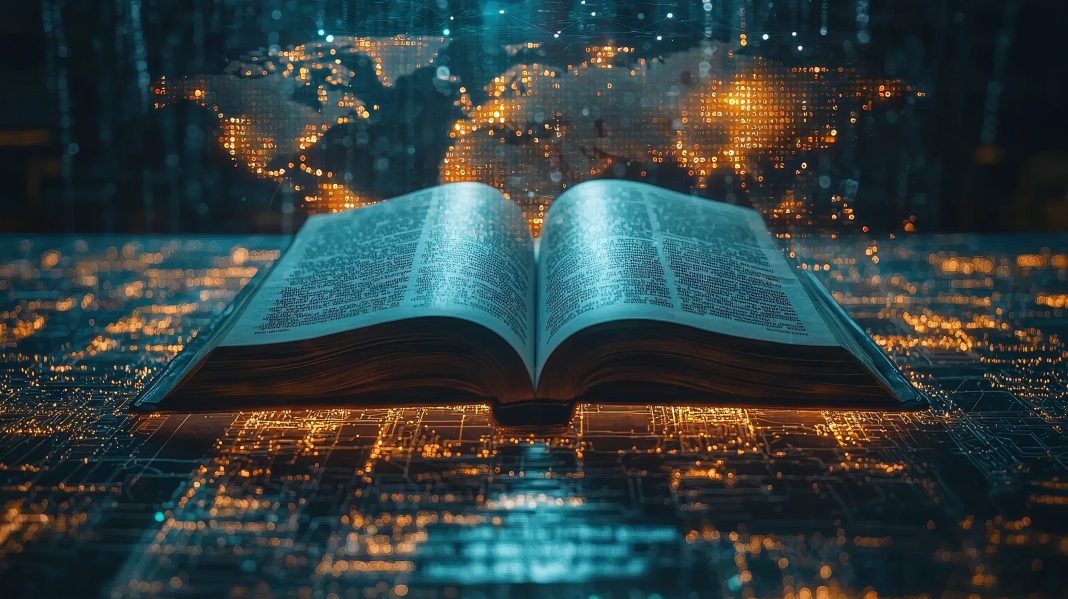 When an open book symbolizes knowledge, a world map emphasizes global interactions and learning chances