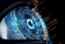 Eye Digital Data - AI Artificial Intelligence and program code