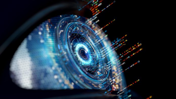 Eye Digital Data - AI Artificial Intelligence and program code