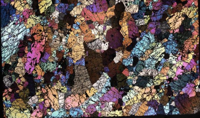 Screenshot A piece of the lowermost continental mantle (the crystalline roots of the continents). This represents the material that the research proposes is removed and swept sideways into the oceanic mantle Credit Prof Tom Gernon, University of Southampton