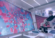 Modern laboratory interior. Medical Research Laboratory