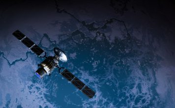 Ariana 6 set for year-end mission to boost Europe’s Galileo constellation Satellite in Space over rocky planet 3D illustration