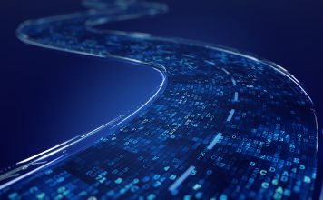 The EU has selected 56 projects for €389 million in new CEF-Digital funding Digital road - Digital Code road concept - 3d illustration