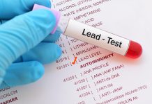 Blood sample with requisition form for lead (Pb) test