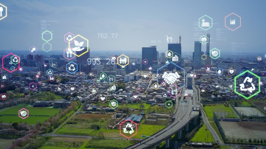 Sustainable society concept. Environmental technology. Sustainable development goals. SDGs.