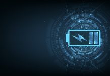 ECU researchers turn to AI to overcome solid-state battery challenges Electrical energy concept design on dark blue background.