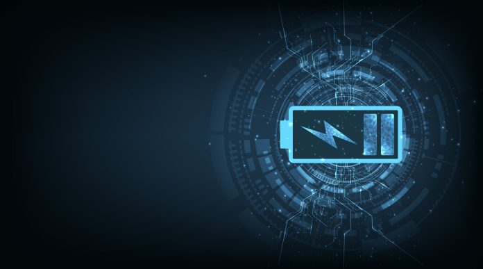 Electrical energy concept design on dark blue background.