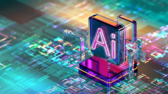 Digital abstract CPU. AI - Artificial Intelligence and machine learning concept digital transformation. AI data. innovations and technology.
