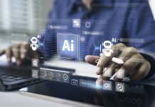 AI partnership set to accelerate UK’s national renewal AI Artificial Intelligence technology for data analysis, research, planning, and work generate. Man uses a laptop and AI assistant dashboard. Technology smart robot AI agents and agentic workflows.