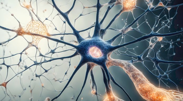 Microscopic of Neural network Brain cells