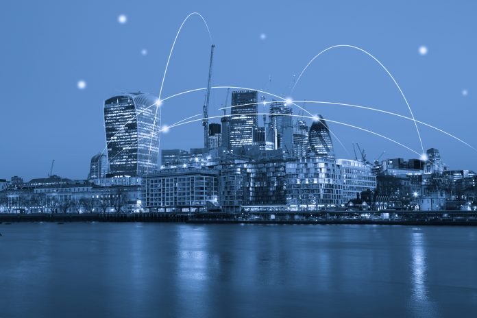 Computer network connection modern city future internet technology