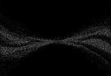 flowing moving particles design background