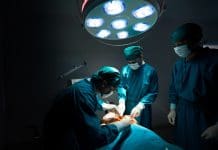 World-first cardiac gene therapy treats first heart bypass patient Surgical operate case in surgery room of hospital for safe patient life with healthcare technology service