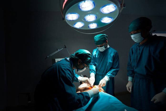 Surgical operate case in surgery room of hospital for safe patie Surgical operate case in surgery room of hospital for safe patient life with healthcare technology service