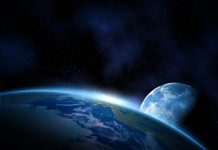 An aerial view of planet earth from space