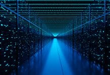 Cambridge DAWN supercomputer to become six times more powerful Server racks full of routers, switches and servers aligning on both sides of an aisle of a data center. Illustration of the concept of cloud computing and infrastructure as a service (IaaS)