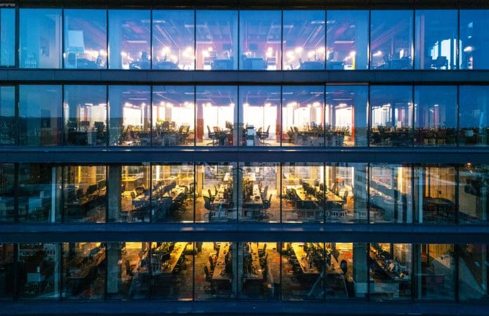 Empty Office Building After Work Hours