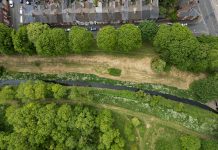 An aerial view of Saffron Brook in Leicester, Leicestershire, UK