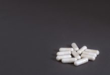 Pills On A Grey Background