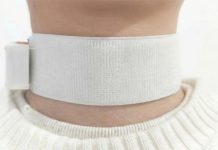 Revoice stroke communication device restores speech for patients Study participant wearing Revoice device Credit: Occipinti Group